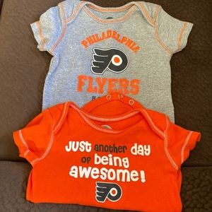 2 Flyer Onesies 3-6 months